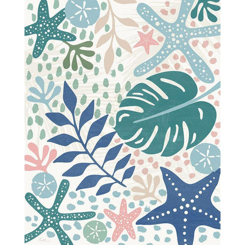 Ocean Treasures White Modern Wood Framed Art Print by Carpentieri, Natalie