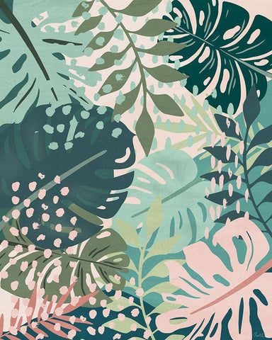 Island Tropics I Black Ornate Wood Framed Art Print with Double Matting by Carpentieri, Natalie