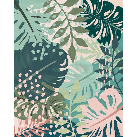 Island Tropics I Black Modern Wood Framed Art Print by Carpentieri, Natalie