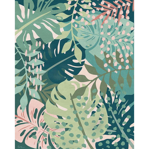 Island Tropics II White Modern Wood Framed Art Print by Carpentieri, Natalie