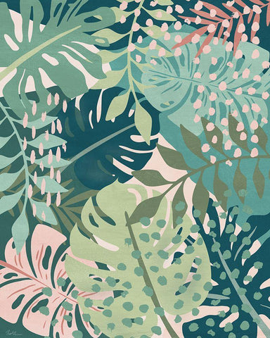 Island Tropics II White Modern Wood Framed Art Print with Double Matting by Carpentieri, Natalie