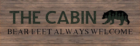 Bear Feet Black Ornate Wood Framed Art Print with Double Matting by CAD Designs