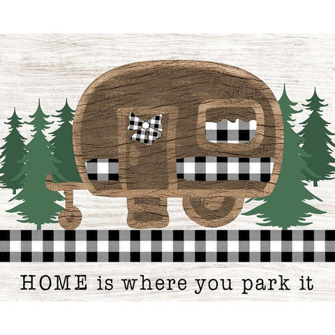 Park It White Modern Wood Framed Art Print by CAD Designs