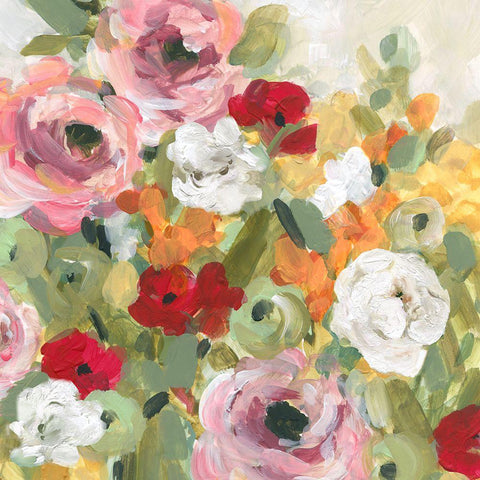 Leas Garden II White Modern Wood Framed Art Print by Robinson, Carol