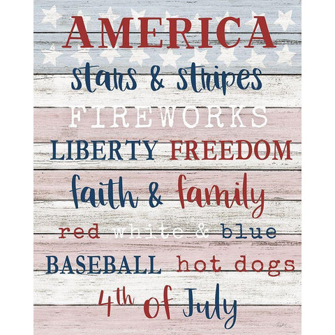 America Black Modern Wood Framed Art Print by Carpentieri, Natalie