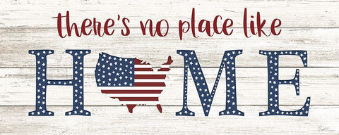 No Place Like Home White Modern Wood Framed Art Print with Double Matting by Carpentieri, Natalie