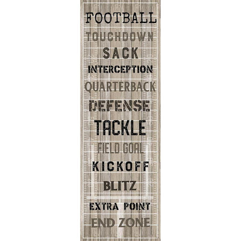 Football Black Modern Wood Framed Art Print with Double Matting by Carpentieri, Natalie