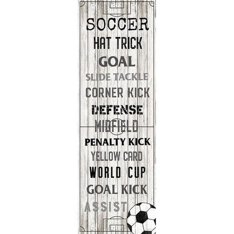 Soccer White Modern Wood Framed Art Print by Carpentieri, Natalie