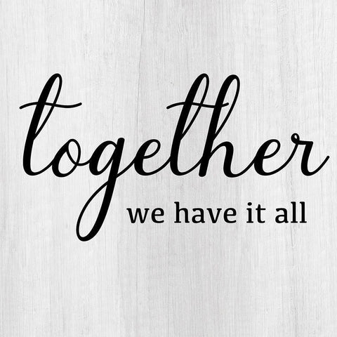 Together We Have Black Modern Wood Framed Art Print with Double Matting by CAD Designs