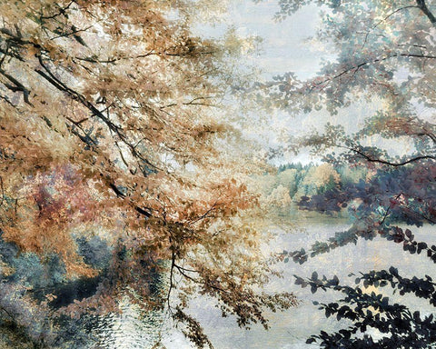 Spring Talking White Modern Wood Framed Art Print with Double Matting by Weisz, Irene