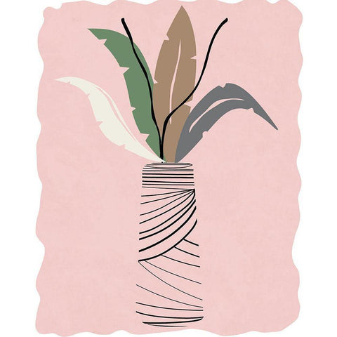 Wired Palm II Gold Ornate Wood Framed Art Print with Double Matting by Santiago, Daniela