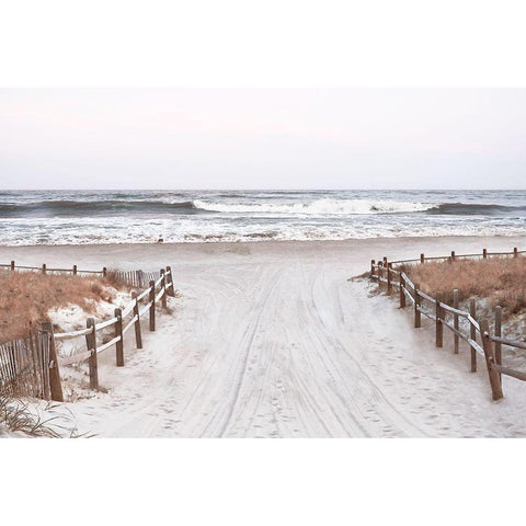OBX Path White Modern Wood Framed Art Print by Carpentieri, Natalie
