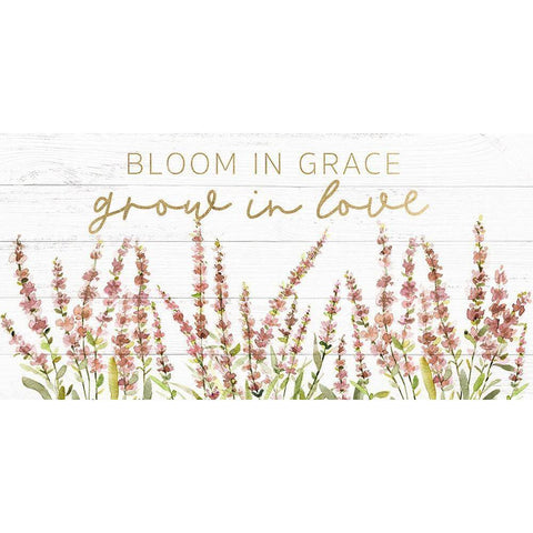 Grow in Love White Modern Wood Framed Art Print by Robinson, Carol