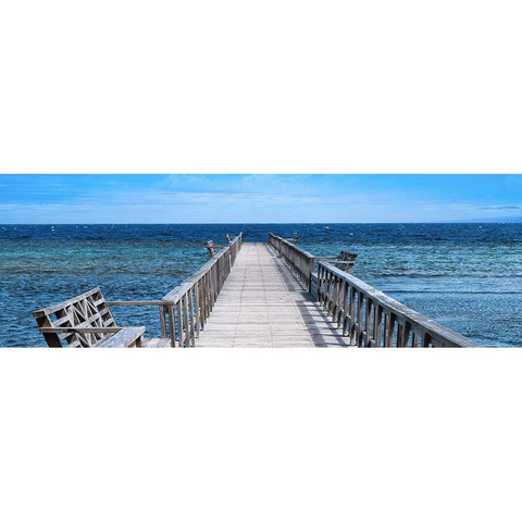 Caribbean Sea White Modern Wood Framed Art Print by Carpentieri, Natalie