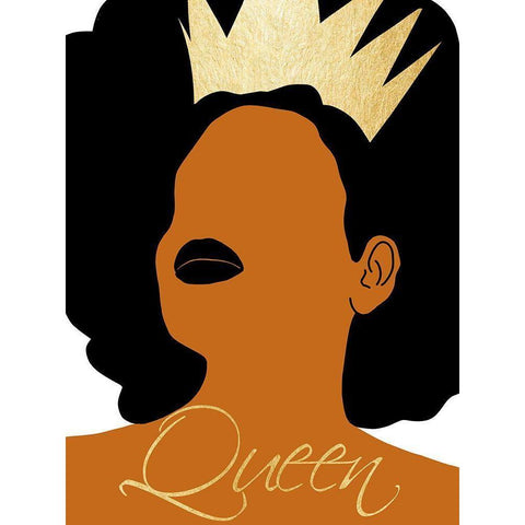 Queen Black Modern Wood Framed Art Print with Double Matting by CAD Designs