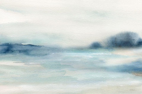 Simply Soft Morning Black Ornate Wood Framed Art Print with Double Matting by Robinson, Carol