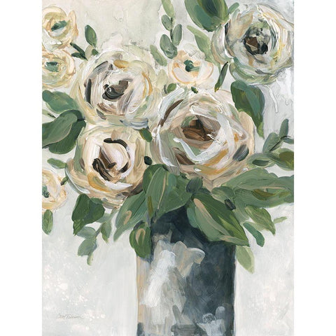 Floral Depth Gold Ornate Wood Framed Art Print with Double Matting by Robinson, Carol