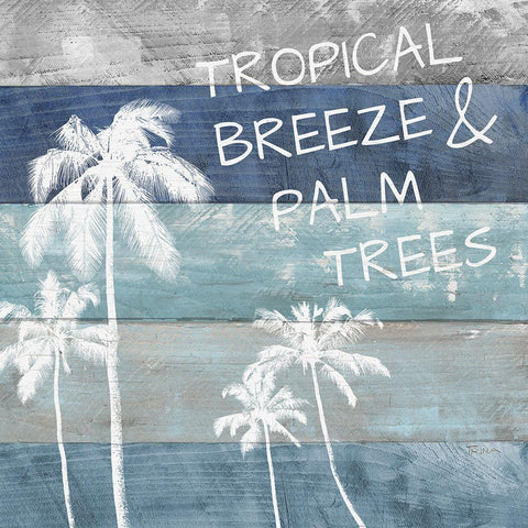 Tropical Breeze Black Modern Wood Framed Art Print by Craven, Katrina