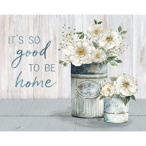 Good to be Home White Modern Wood Framed Art Print by Robinson, Carol