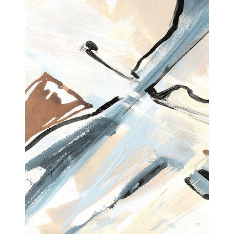 Dancing Wind Revisit I White Modern Wood Framed Art Print by Jill, Susan