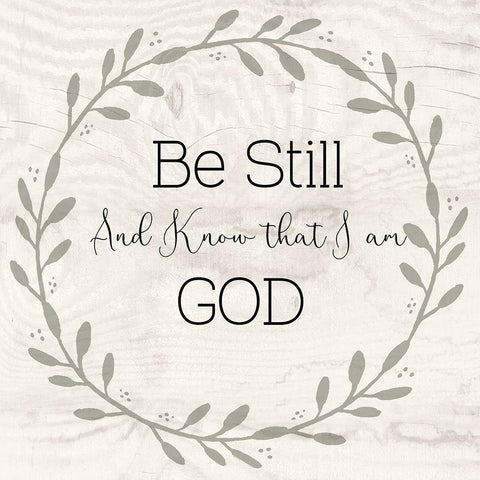 Be Still Gold Ornate Wood Framed Art Print with Double Matting by Jill, Susan