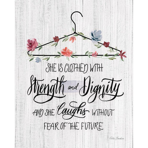 Scripture Hanger I White Modern Wood Framed Art Print by Brockmon, Kristen