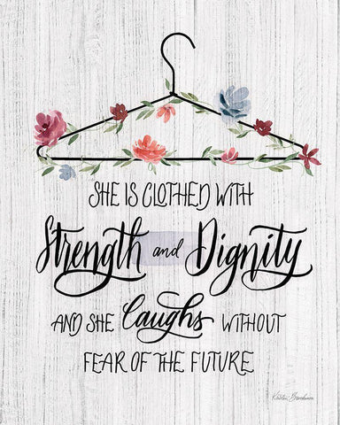 Scripture Hanger I Black Ornate Wood Framed Art Print with Double Matting by Brockmon, Kristen