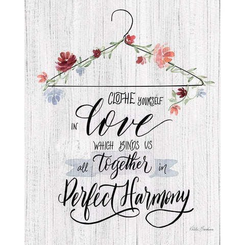 Scripture Hanger II White Modern Wood Framed Art Print by Brockmon, Kristen