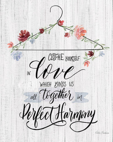 Scripture Hanger II White Modern Wood Framed Art Print with Double Matting by Brockmon, Kristen