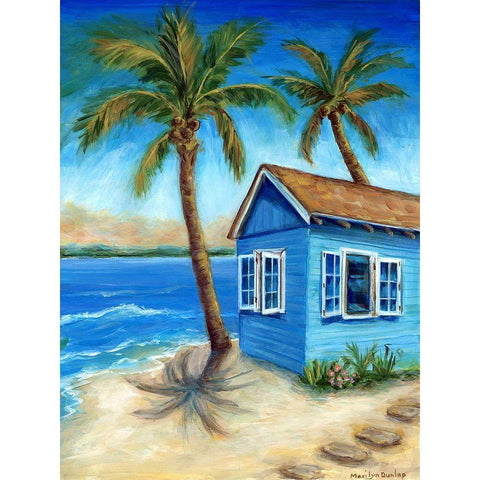 Tropicana Cabana II Black Modern Wood Framed Art Print by Dunlap, Marilyn