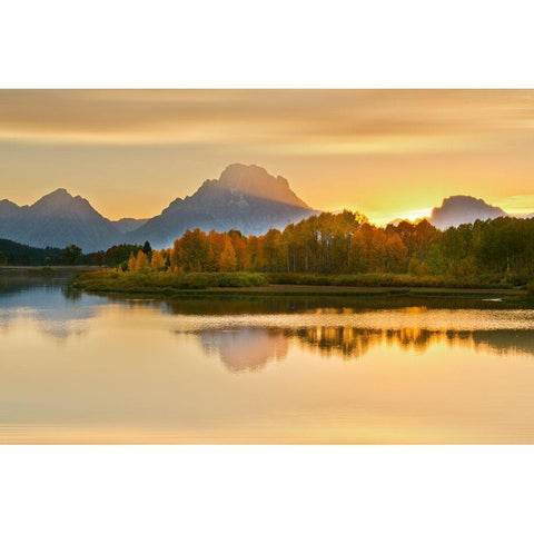 Sunset Ridge Gold Ornate Wood Framed Art Print with Double Matting by Delimont, Danita