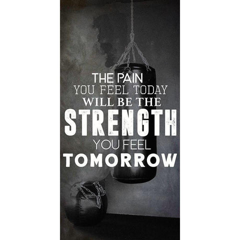 Strength Gold Ornate Wood Framed Art Print with Double Matting by CAD Designs