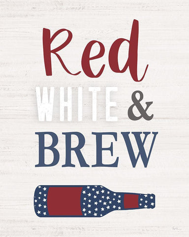 Red White and Brew Black Ornate Wood Framed Art Print with Double Matting by Carpentieri, Natalie