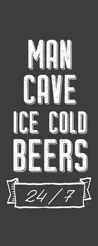 Ice Cold Beers Black Ornate Wood Framed Art Print with Double Matting by Carpentieri, Natalie