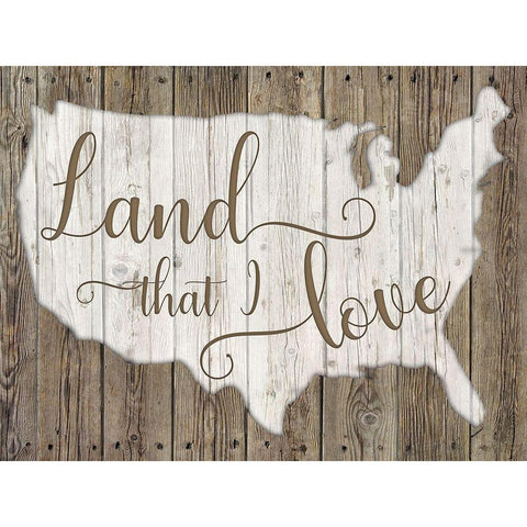 Land That I Love Black Modern Wood Framed Art Print with Double Matting by Donovan, Kelly