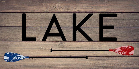 Lake Paddles Black Ornate Wood Framed Art Print with Double Matting by Santiago, Daniela