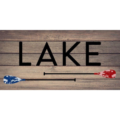 Lake Paddles Black Modern Wood Framed Art Print by Santiago, Daniela