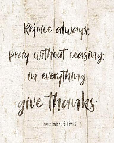 Rejoice Always Black Ornate Wood Framed Art Print with Double Matting by Designs, CAD