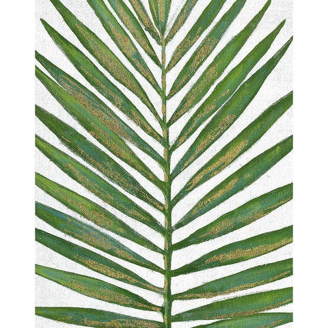 Summer Palm Gold Ornate Wood Framed Art Print with Double Matting by Tava Studios