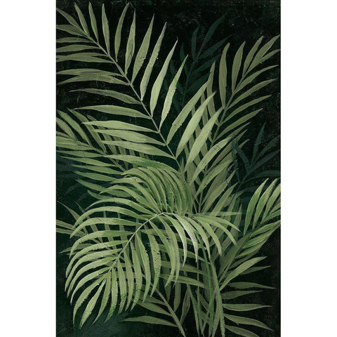 Island Dream Palms II Black Modern Wood Framed Art Print with Double Matting by Nan