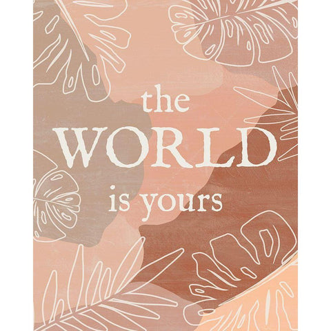 The World is Yours White Modern Wood Framed Art Print by Carpentieri, Natalie