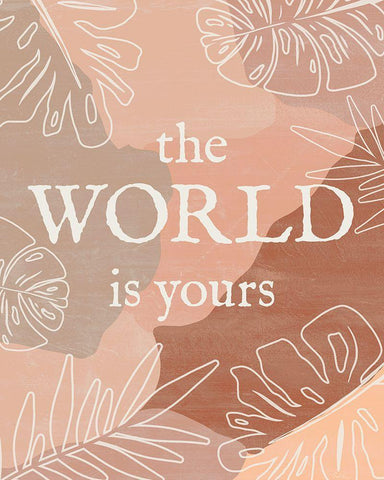 The World is Yours White Modern Wood Framed Art Print with Double Matting by Carpentieri, Natalie