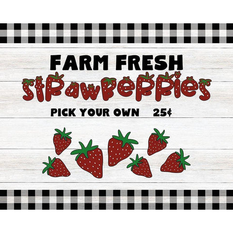 Farm Fresh Black Modern Wood Framed Art Print with Double Matting by CAD Designs