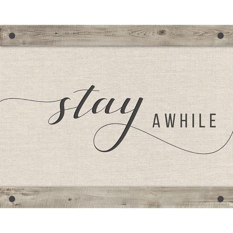 Stay Awhile White Modern Wood Framed Art Print by Murray, Amanda