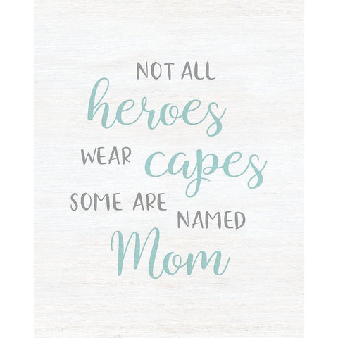 Mom Hero Black Modern Wood Framed Art Print with Double Matting by CAD Designs