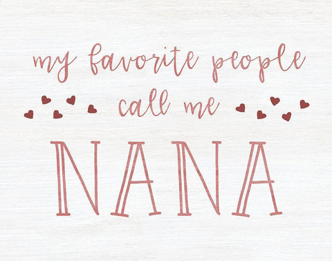 Call Me Nana White Modern Wood Framed Art Print with Double Matting by CAD Designs