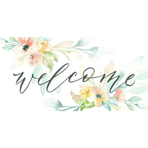 Welcome Gold Ornate Wood Framed Art Print with Double Matting by Brockmon, Kristen