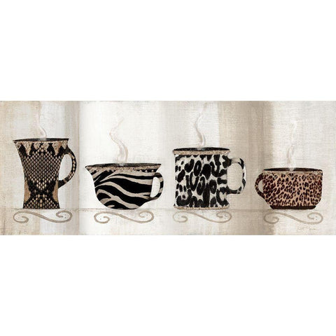 Coffee Skins II White Modern Wood Framed Art Print by Tava Studios