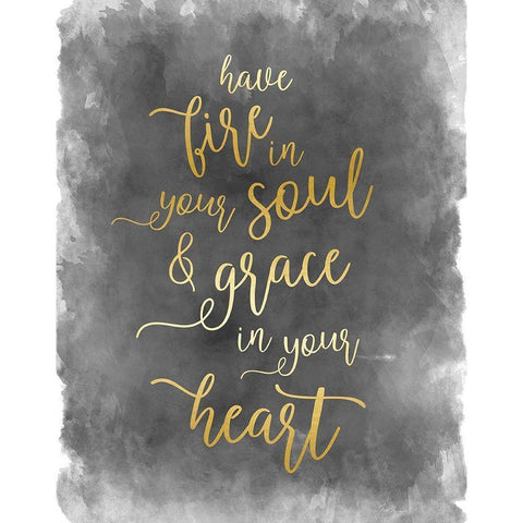 Fire in Your Soul Black Modern Wood Framed Art Print with Double Matting by Carpentieri, Natalie