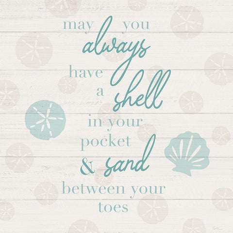 Shell in Your Pocket Black Modern Wood Framed Art Print with Double Matting by Carpentieri, Natalie